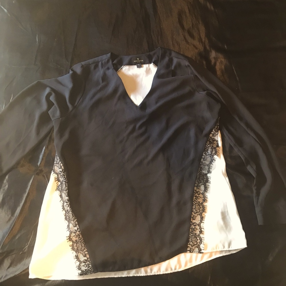 Black and Cream Silk felt with lace